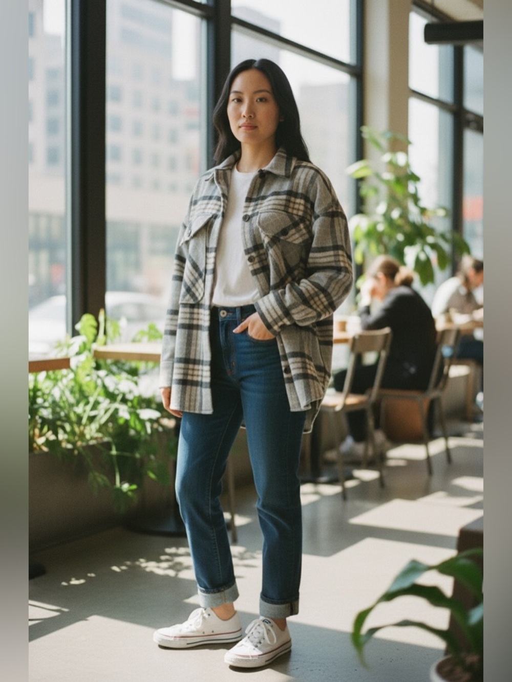 ZARA Oversized Plaid shacket